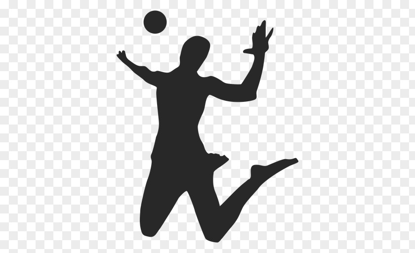 Volleyball Clip Art Spiking Silhouette Player PNG