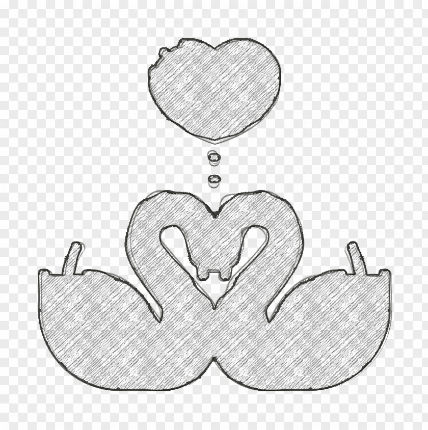 Wedding Icon Swans Love And Romance PNG