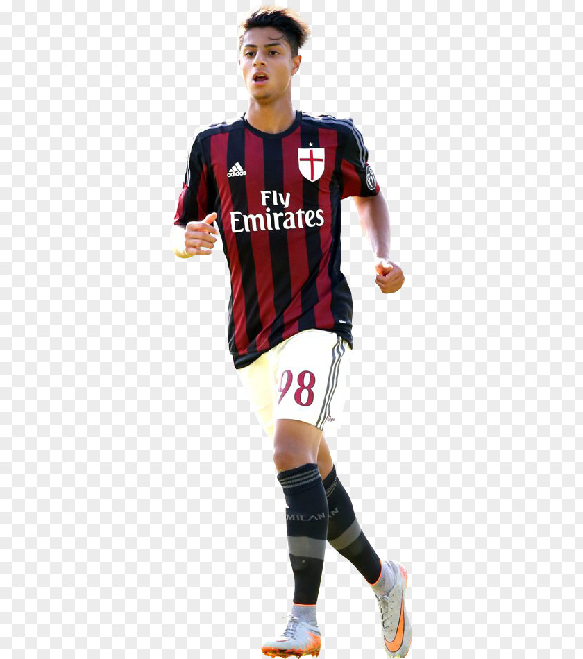 Ac Milan Hachim Mastour A.C. Soccer Player PEC Zwolle Jersey PNG