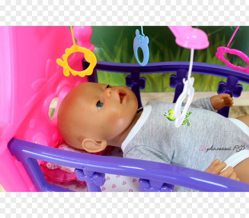 Baby Born Toy Infant Doll Krovatka Violet PNG