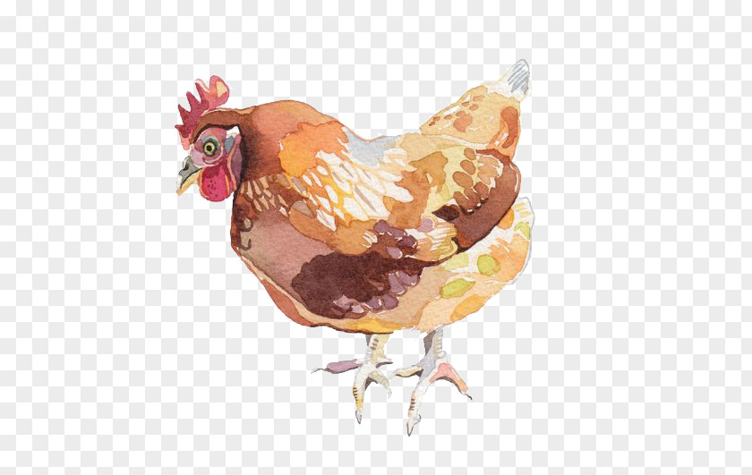 Chicken Roast Lemon Watercolor Painting Illustration PNG