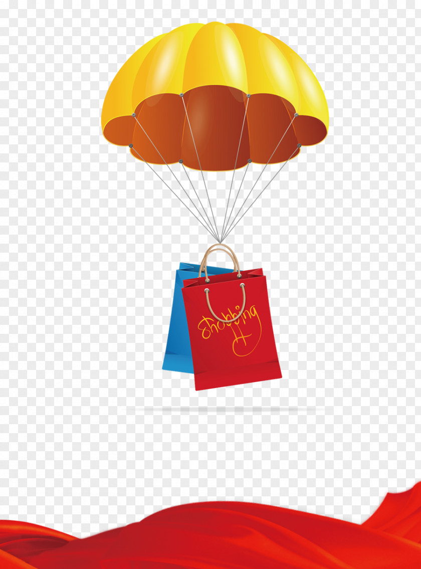 Parachute Box Gift Clip Art PNG