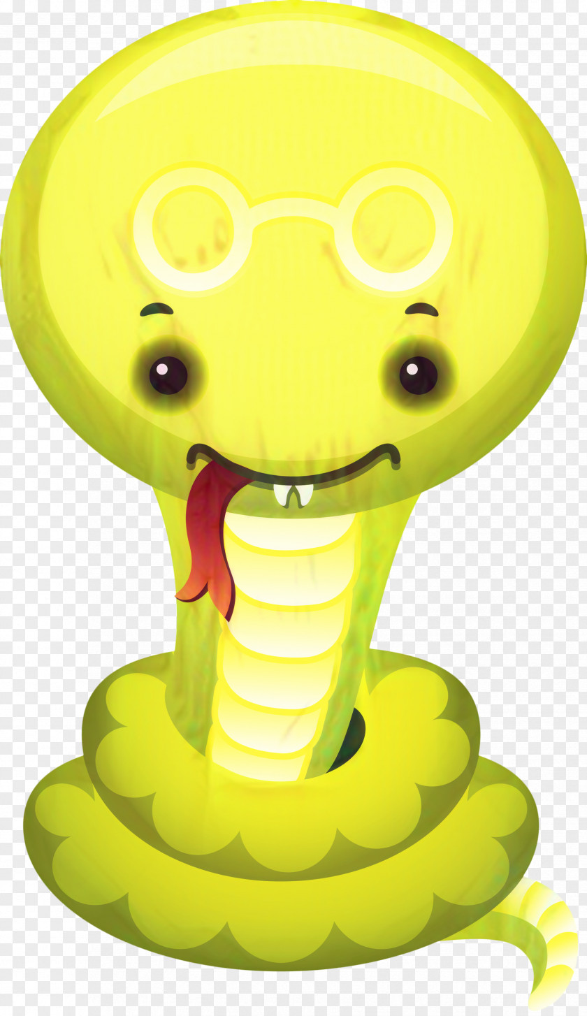 Smile Yellow Chinese Dragon PNG