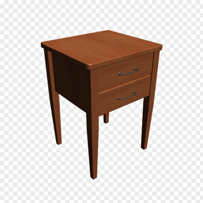 Table Bedside Tables Drawer Wood Stain PNG