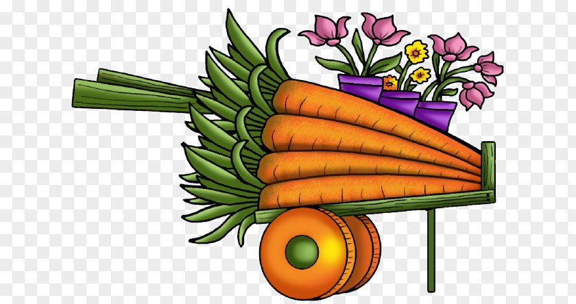 Cartoon Carrot Trailers And Planters Flowerpot PNG