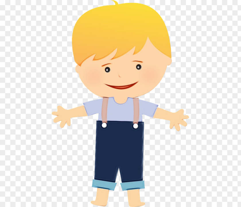 Cartoon Male Child Gesture PNG