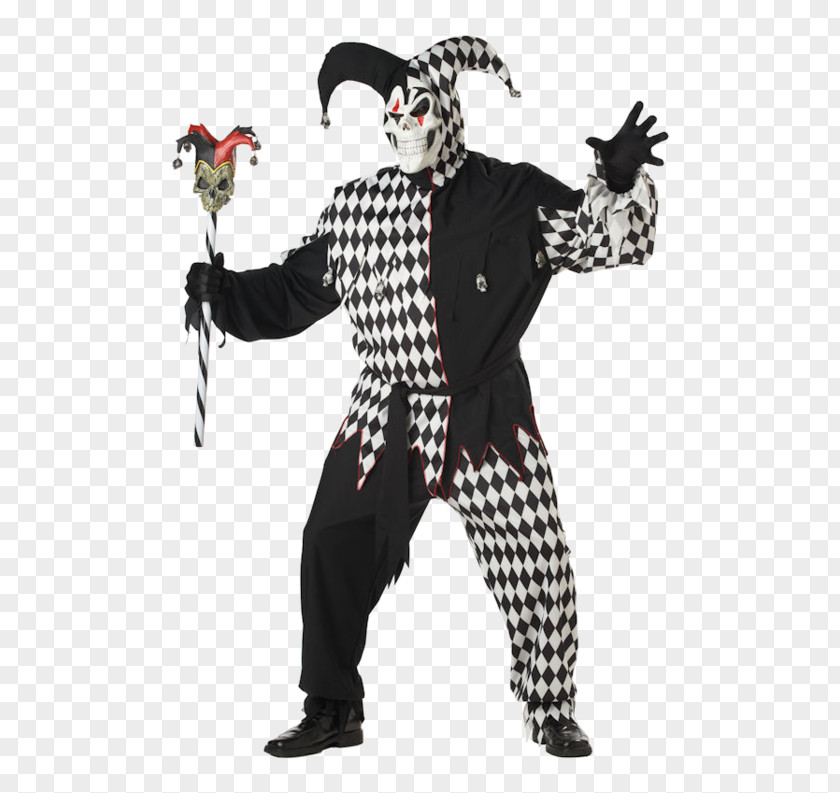 Clown Evil Jester Adult Costume PNG