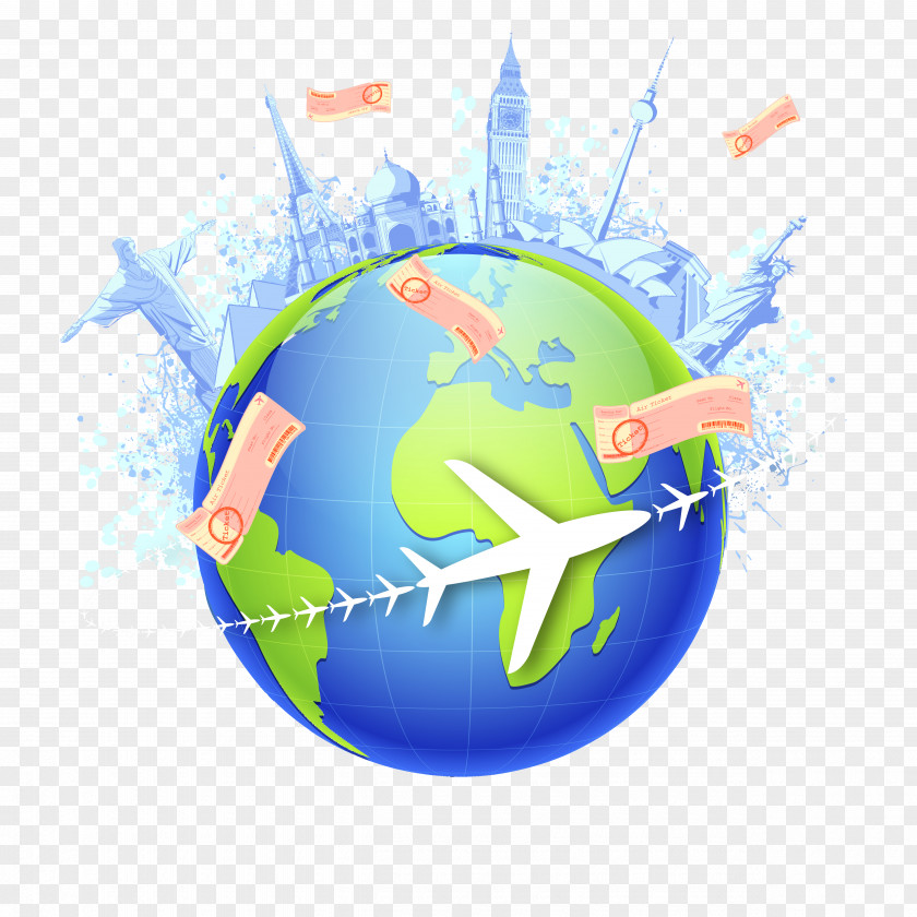 Model Air Travel Global PNG