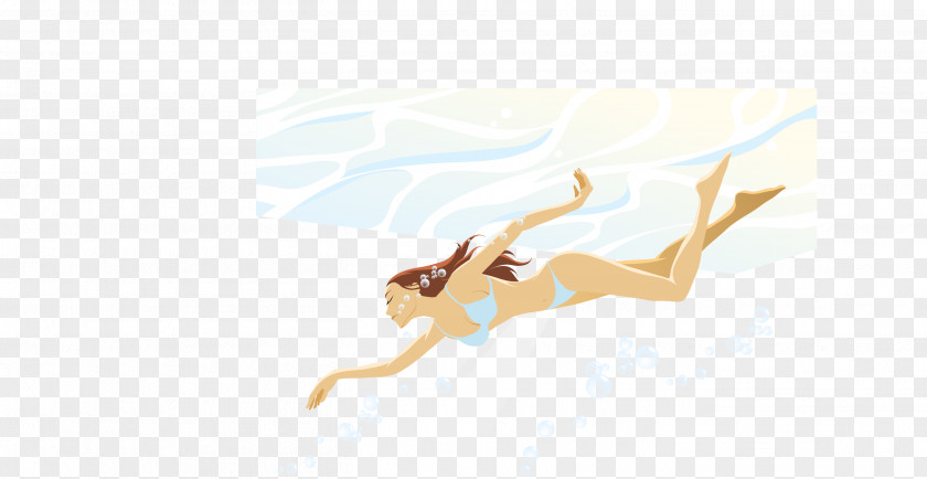 Vector Swimming Illustration PNG