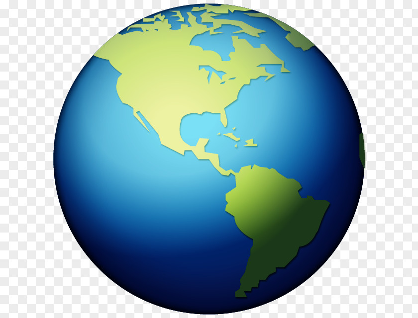 Earth Globe World Emoji Americas PNG