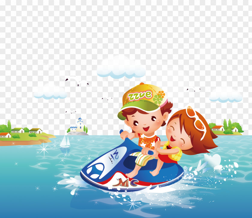 Offshore Yacht Childrens Games Cartoon Icon PNG