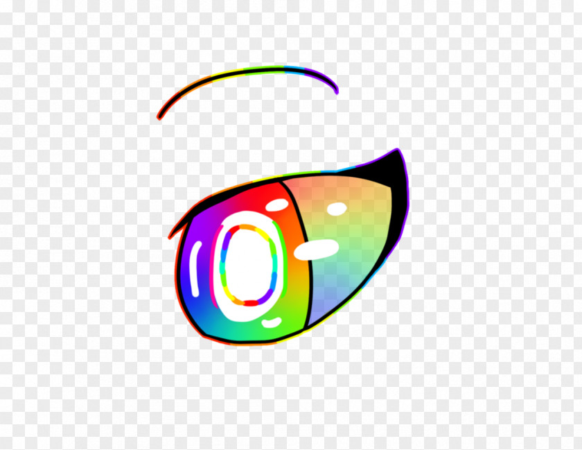 Rainbow Eye Goggles Line Logo Clip Art PNG