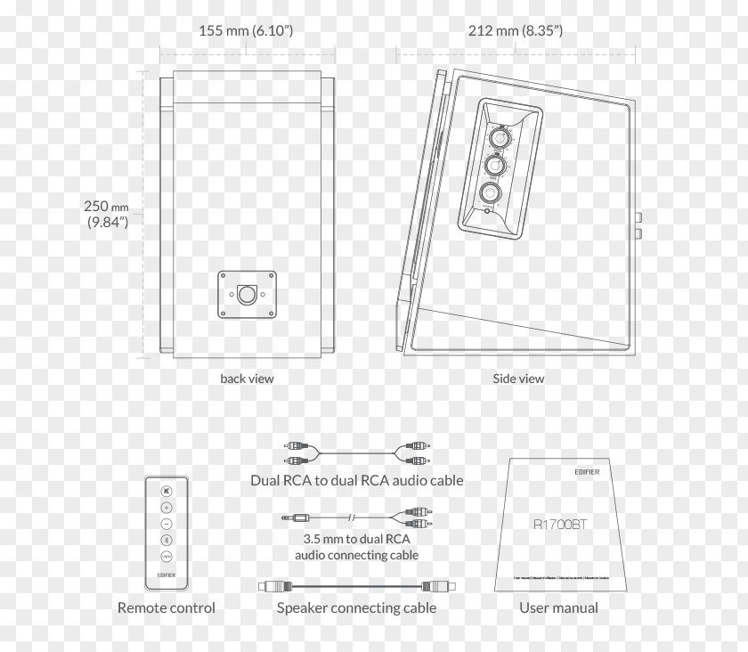 Balun Edifier R1700BT Loudspeaker M1250 Sound PNG