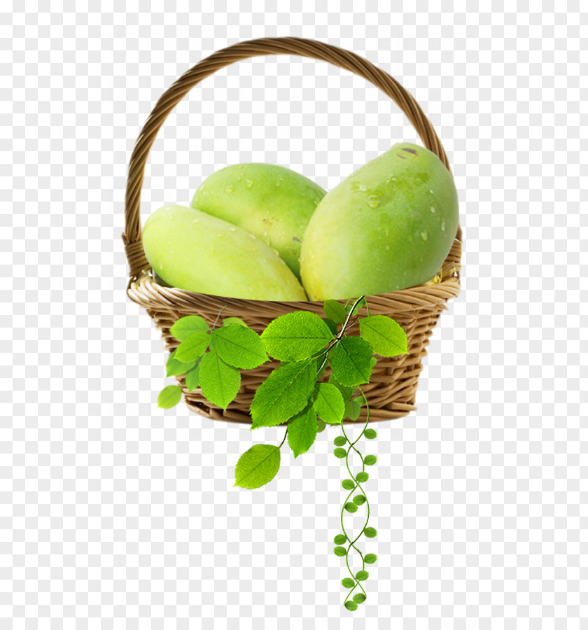 Import Fresh Fruit With A Basket Of Mango Auglis PNG
