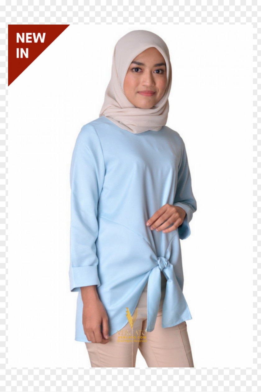 Muslim Blue Hoodie Sleeve Neck Costume PNG