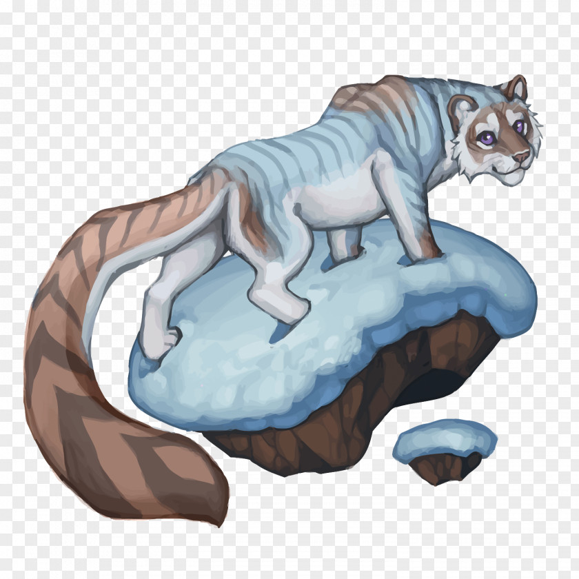 Vector Snowy Tiger Cat Lion PNG