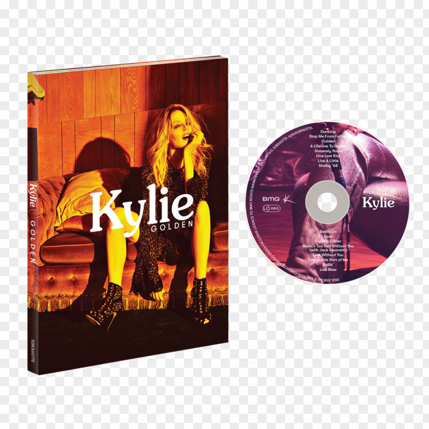 Golden Compact Disc Phonograph Record Music's Too Sad Without You Kylie Minogue PNG