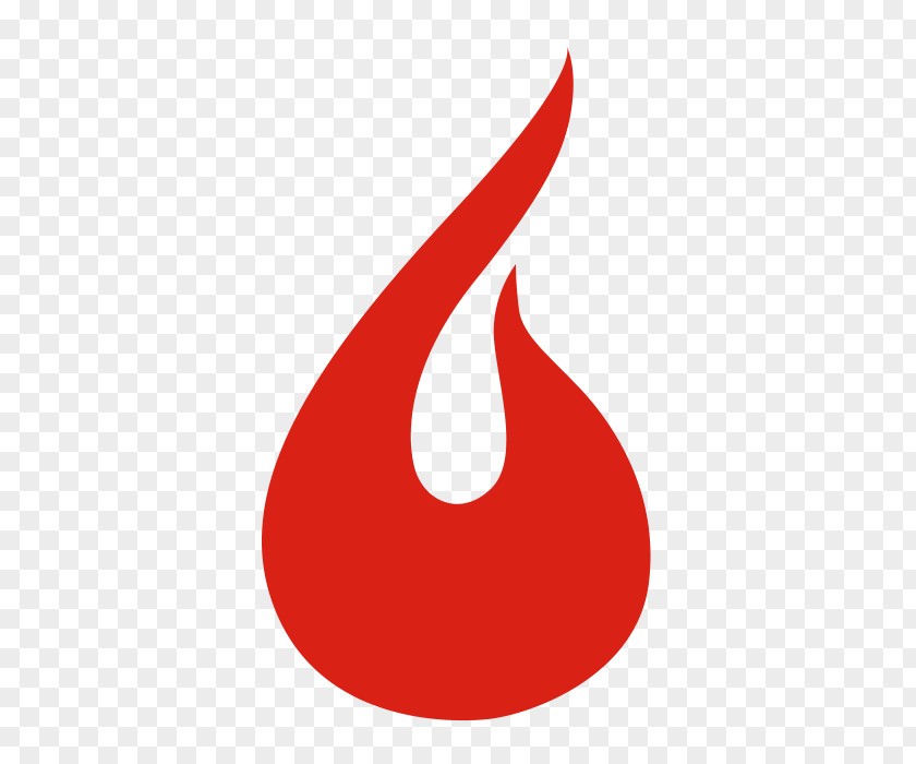 Red Flame Crescent Symbol Circle PNG