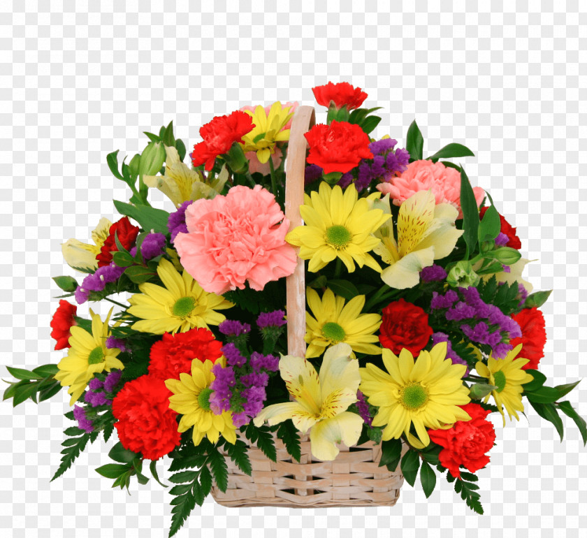 A Basket Of Flowers Food Gift Baskets Flower Bouquet PNG