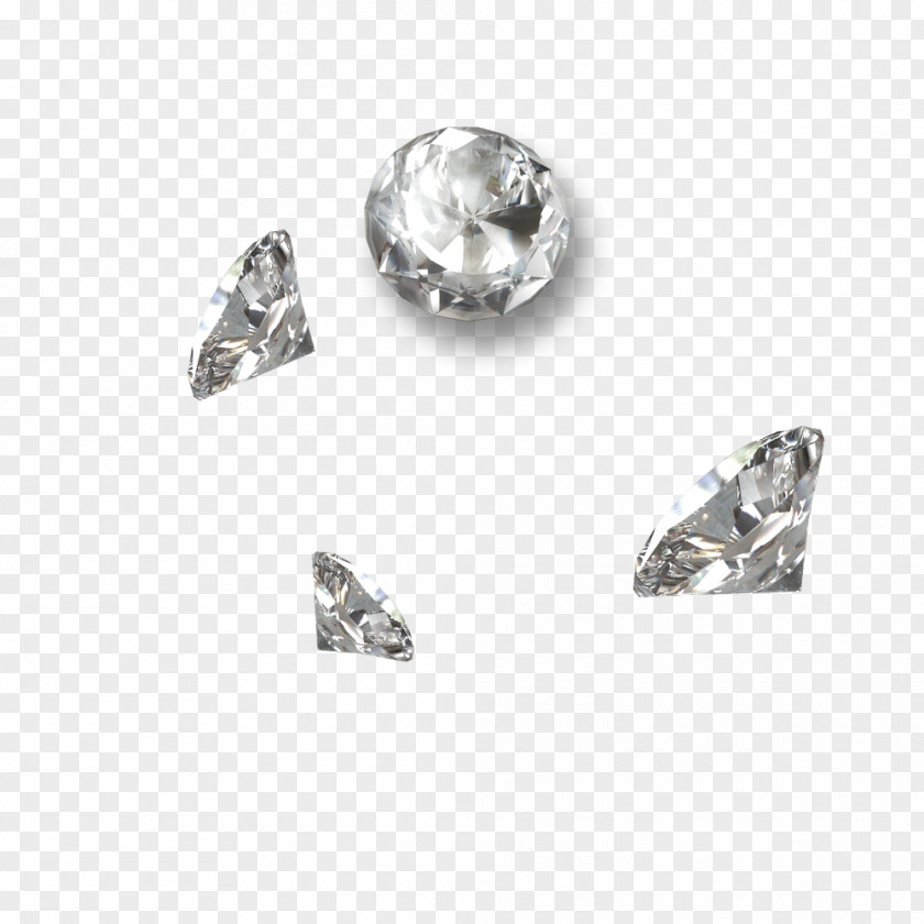 Diamond Crystal Silver Body Piercing Jewellery Art PNG