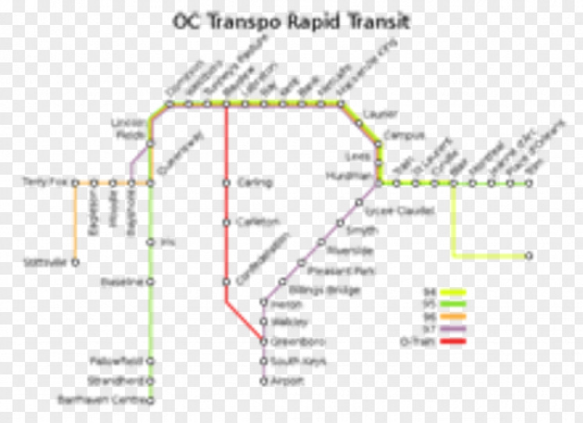 Electric Bus Ottawa O-Train Transport OC Transpo Trillium Line PNG