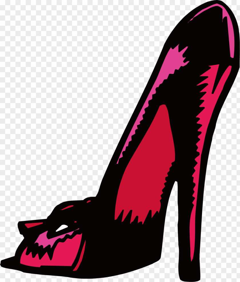 Ms. Vector Red High Heels Slipper Shoe High-heeled Footwear Sandal PNG