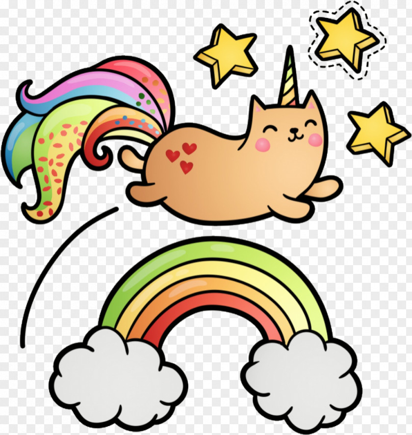 Unicorn Clipart Rainbow Clip Art Image Vector Graphics Cat PNG