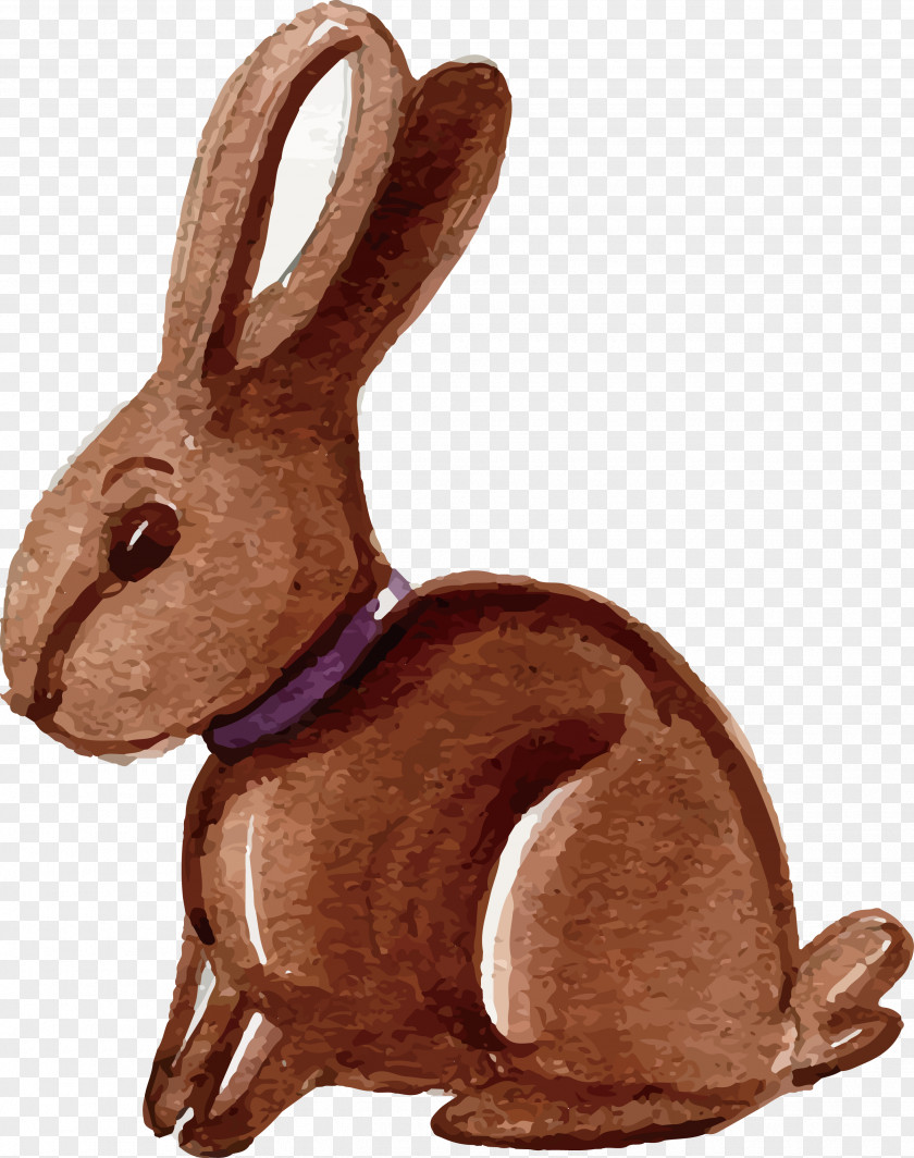 Watercolor Bunny Design Easter Domestic Rabbit Painting PNG