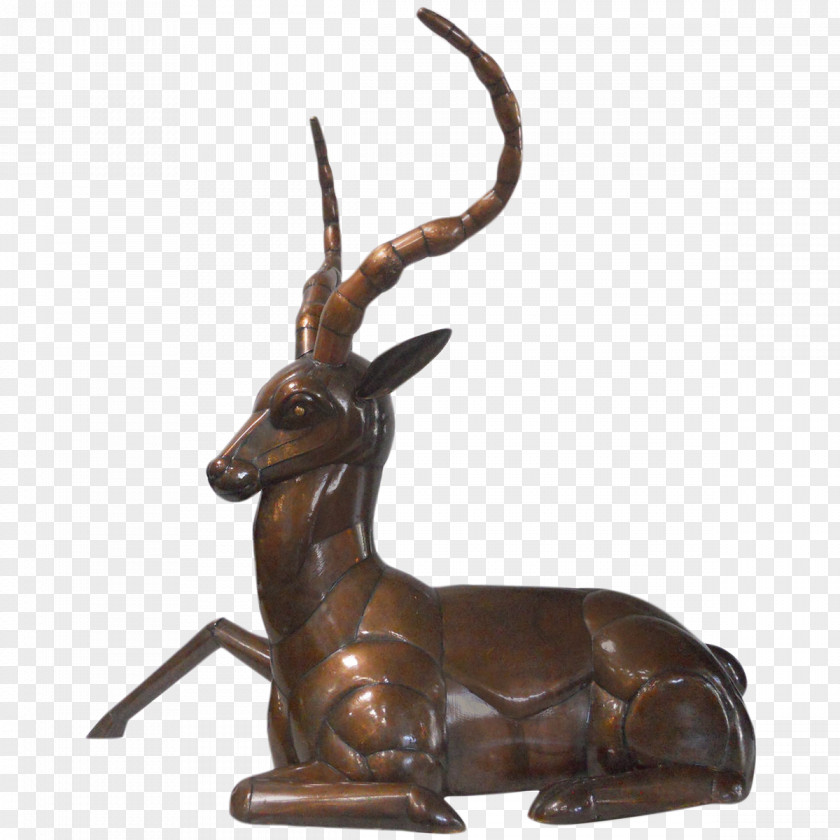 Antelope Bronze Sculpture Reindeer Animal PNG