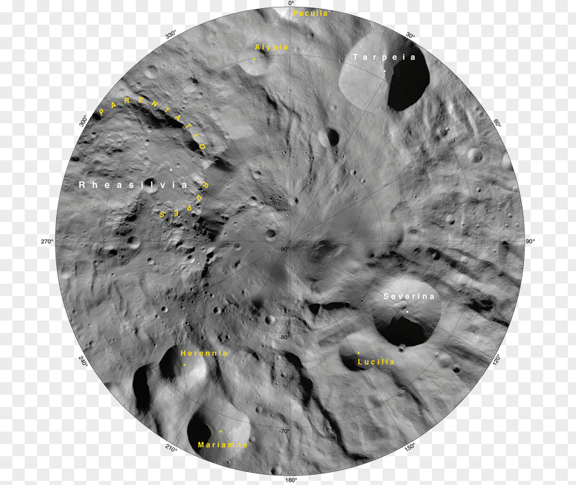 Asteroid Rheasilvia Dawn 4 Vesta Jet Propulsion Laboratory PNG