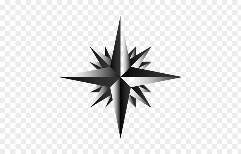 Compass Rose Simple Clip Art Vector Graphics PNG