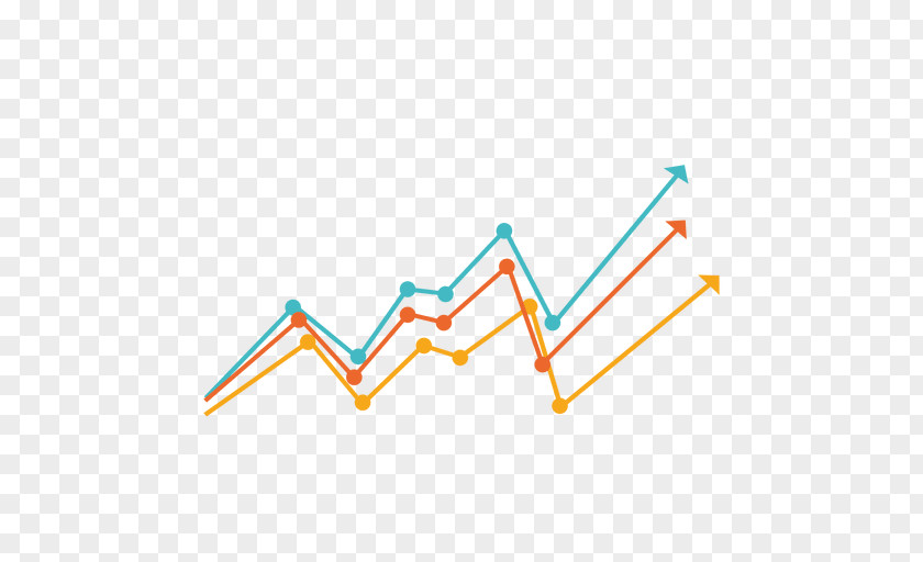 Multicolored Vector Line Chart PNG