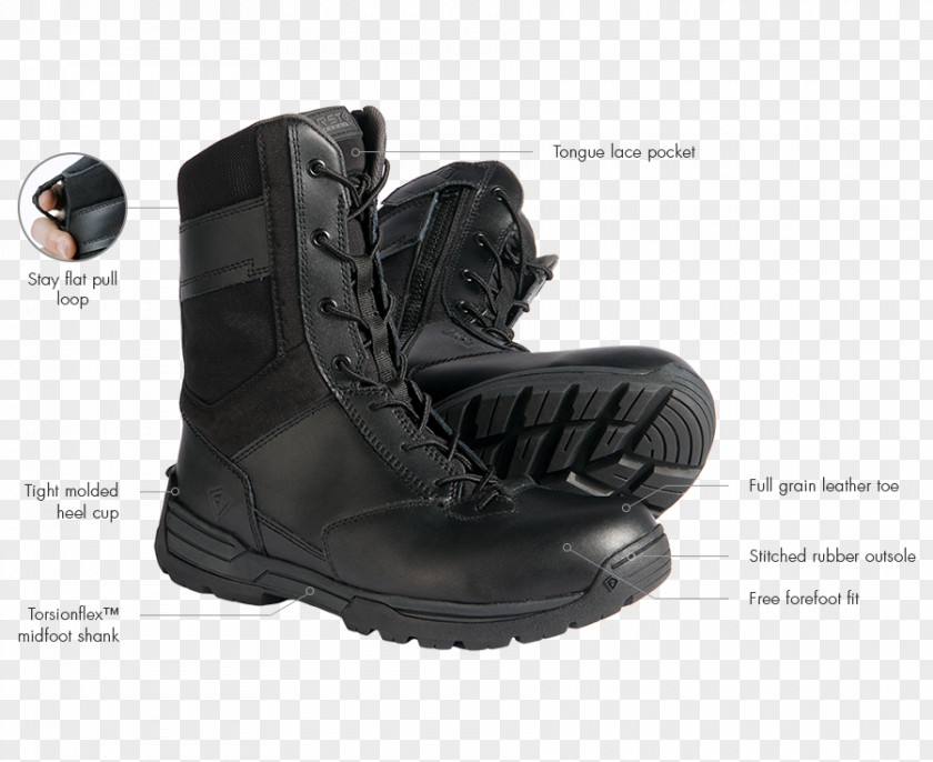 Boot Combat Zipper Shoe Footwear PNG