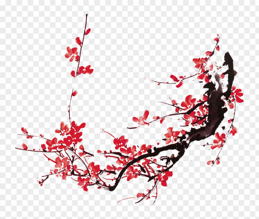 Chinese Painting Plum Blossom U540cu6d4eu5927u5b66u4e2du5fb7u5de5u7a0bu5b66u9662 PNG