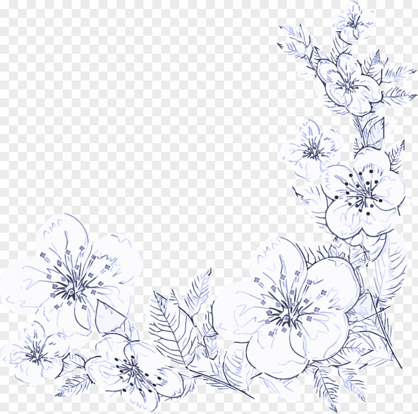 Wildflower Flower Plant Pedicel Line Art PNG