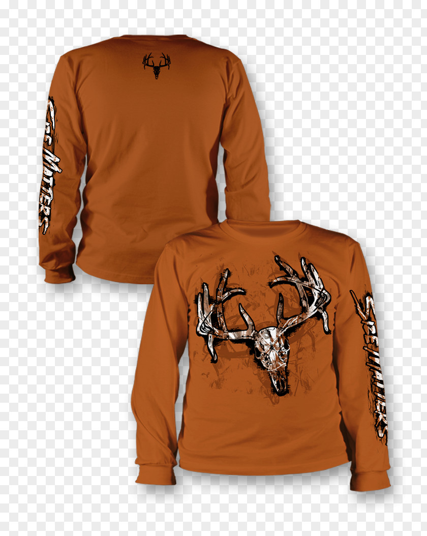 Deer Skull Long-sleeved T-shirt Clothing Bluza PNG