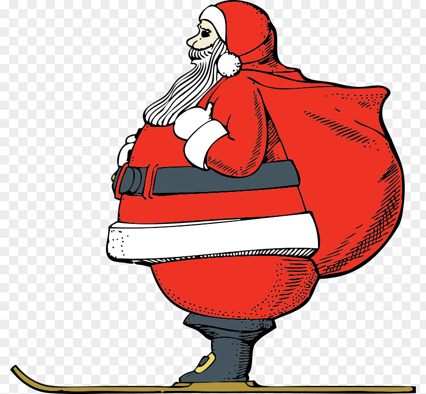 Picture Of Skis Santa Claus Animation Clip Art PNG