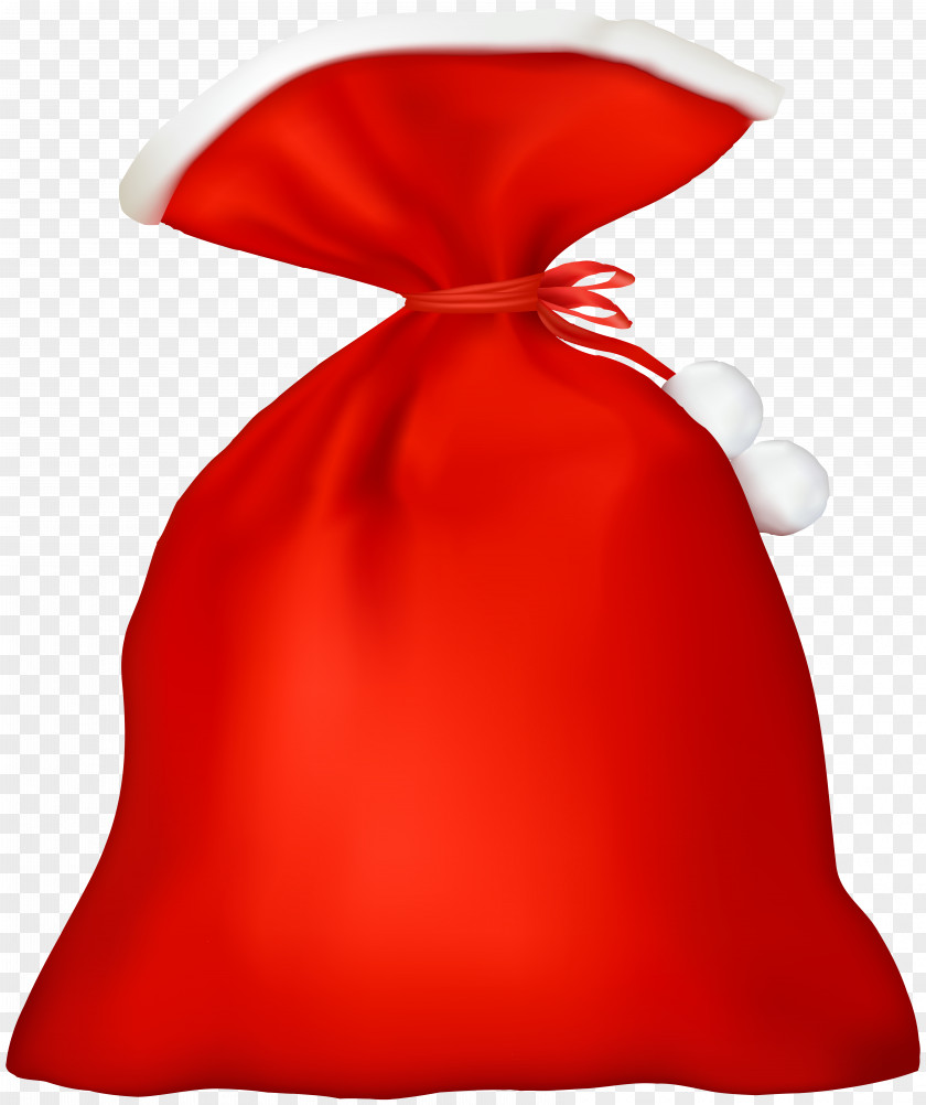 Red Santa Bag Transparent Clip Art Claus PNG