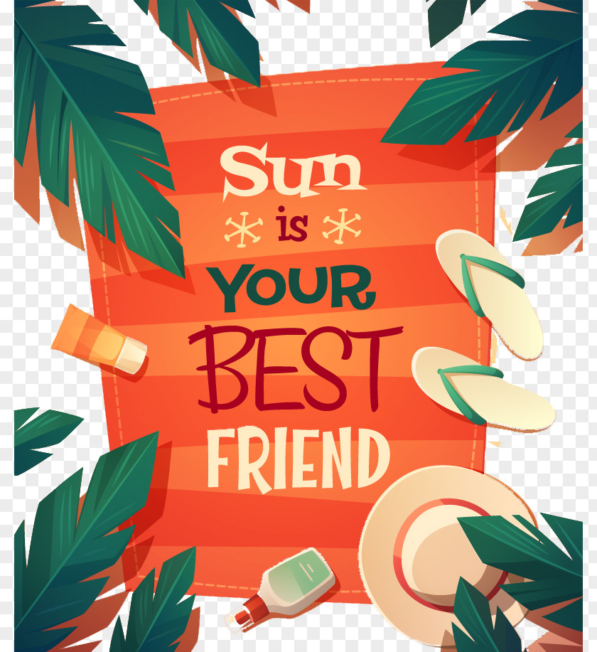Retro Beach Vacation Poster Vector Material Summer Graphic Design PNG