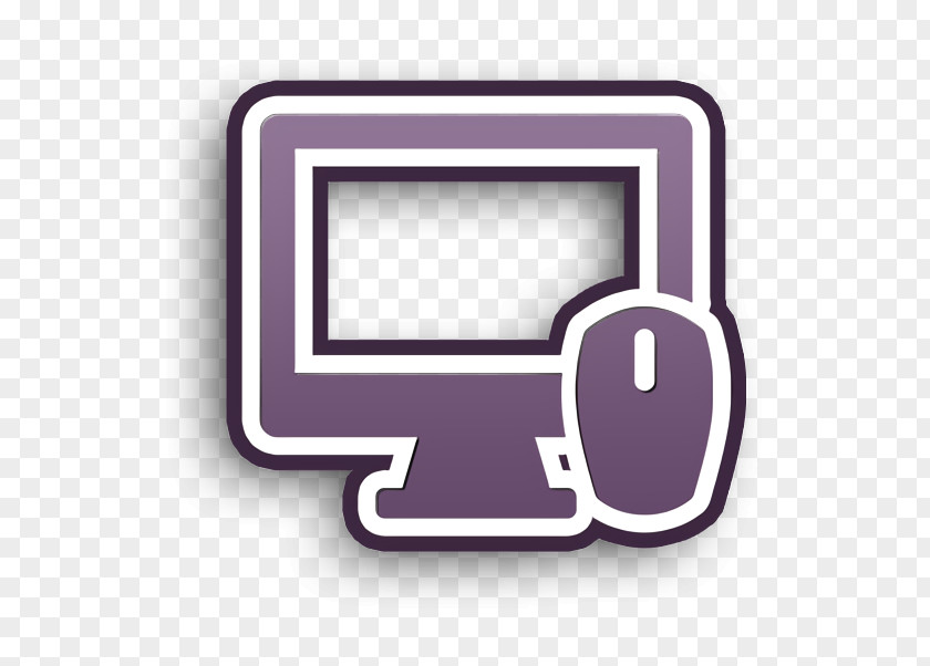 School Set Icon Computer Monitor And Mouse Pc PNG