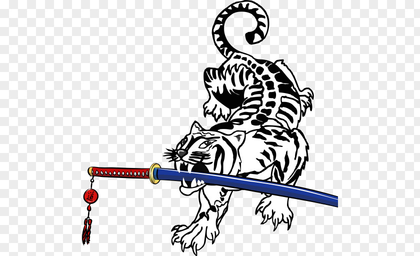 Tiger Carnivora White Martial Arts Dojang PNG