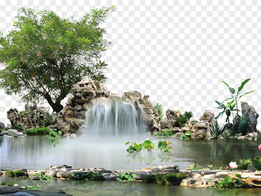 Waterfall Landscape MPEG-4 Part 14 PNG