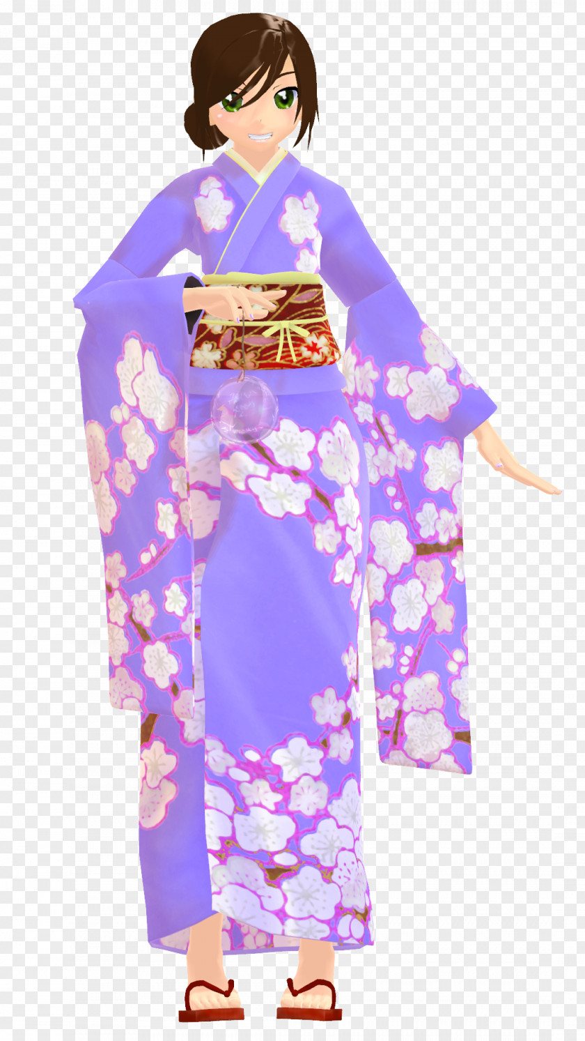 Yukata Kimono Geisha Robe PNG