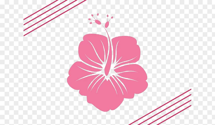 Artistic Spring Pink Lilac Flowers Hawaii Flower Silhouette Clip Art PNG