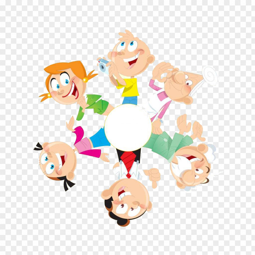 Cartoon School Round Tables Stock Illustration Royalty-free Family PNG
