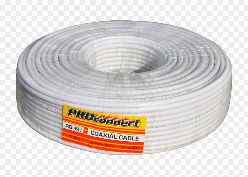 Coaxial Cable RG-6 Electrical White Copper PNG