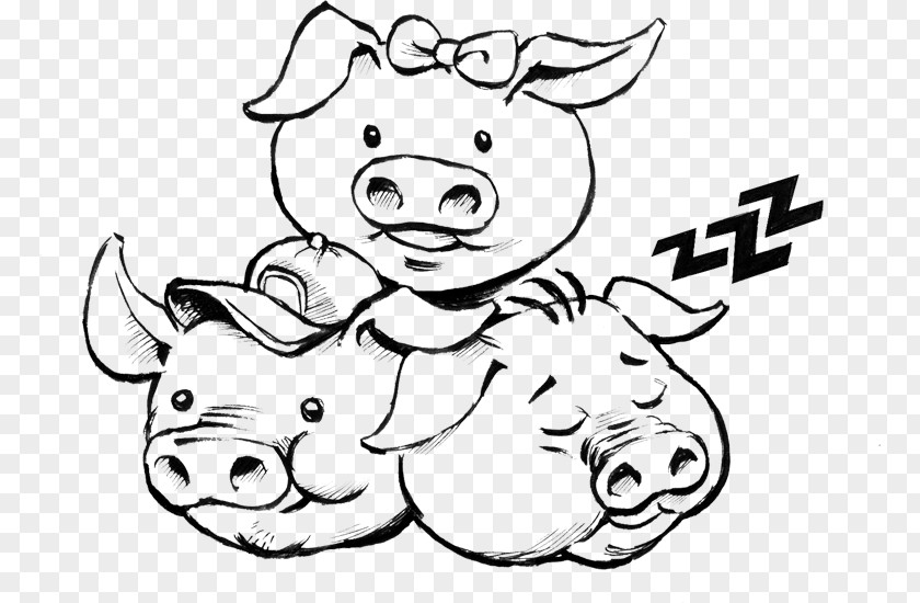 Pig The Three Little Pigs Domestic Drawing Clip Art PNG