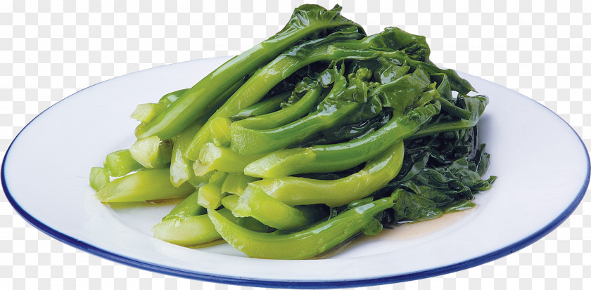 Plate Of Fried Kale Chinese Cuisine Vegetarian Broccoli PNG