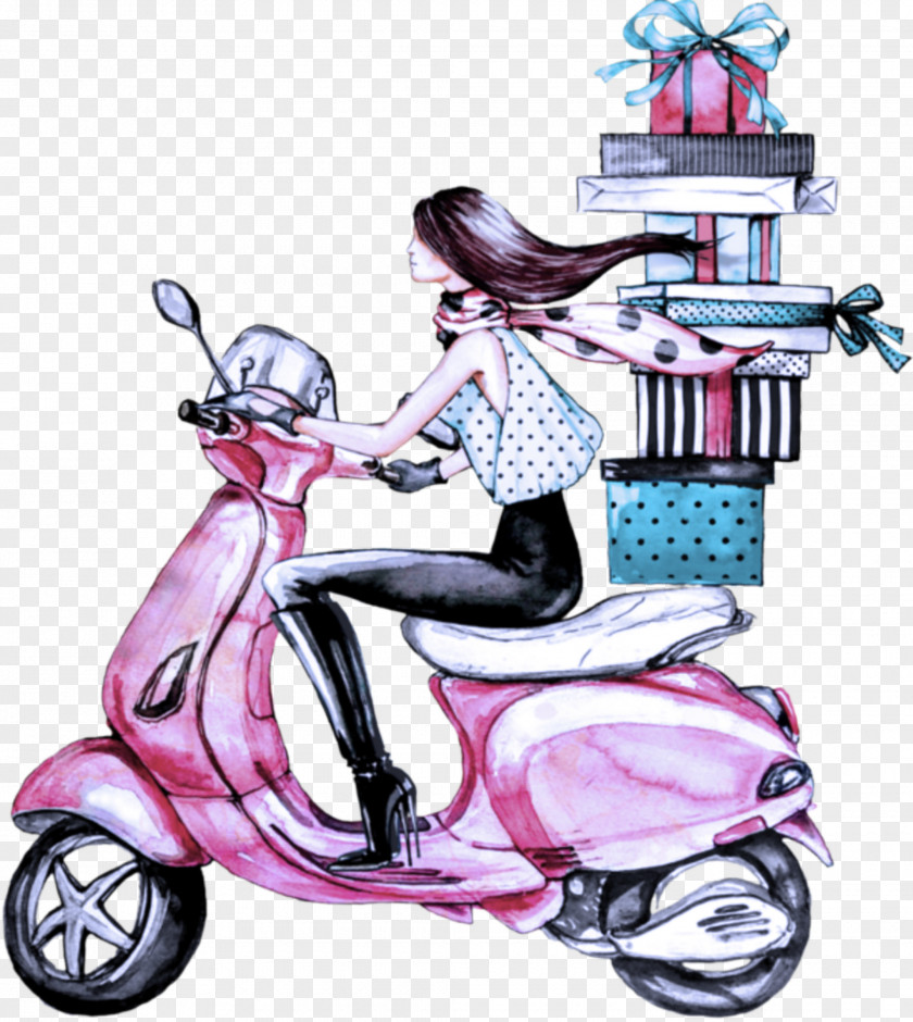 Scooter Vehicle Vespa Riding Toy Car PNG