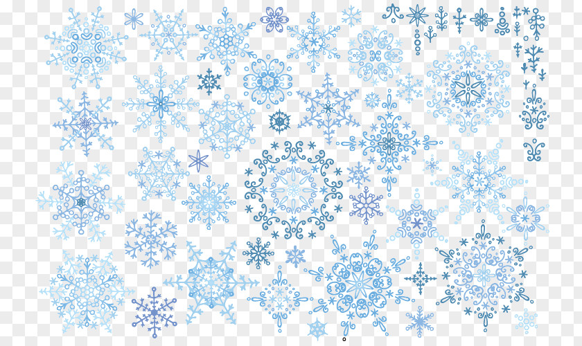 Blue Snowflake Point Pattern PNG
